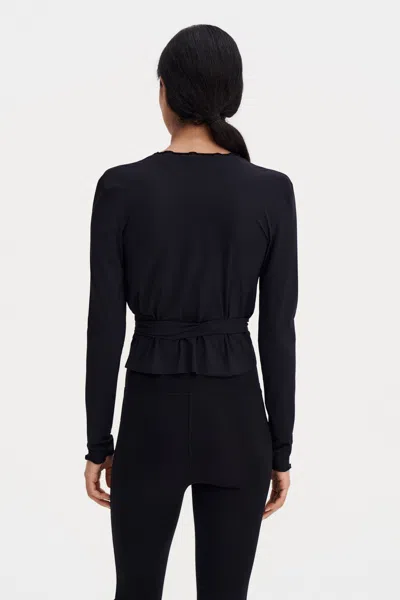 Filippa K Functional Wrap Top In Black