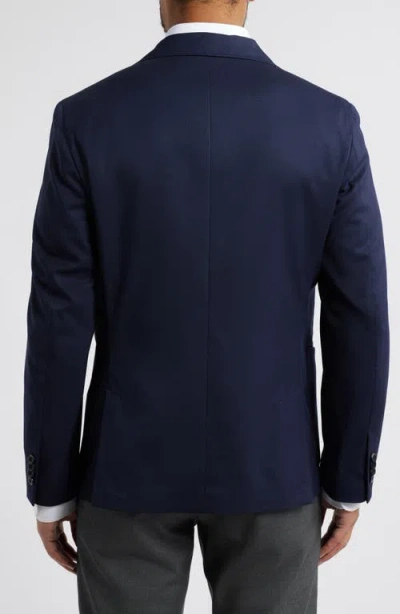 Zanella Samuel Solid Stretch Wool Sport Coat In Navy