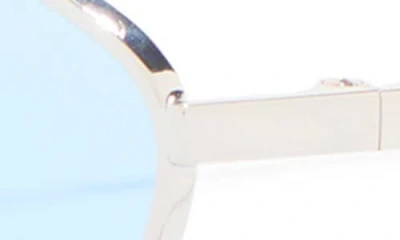 Diff Tabitha 60mm Cat Eye Sunglasses In Silver/ Blue Tint