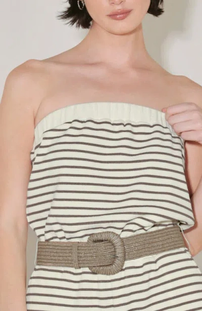 Freemarket Stripe Strapless Romper In Multi