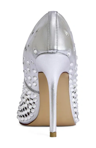 Azalea Wang Naos Crystal Pointed Toe Pump In Pattern