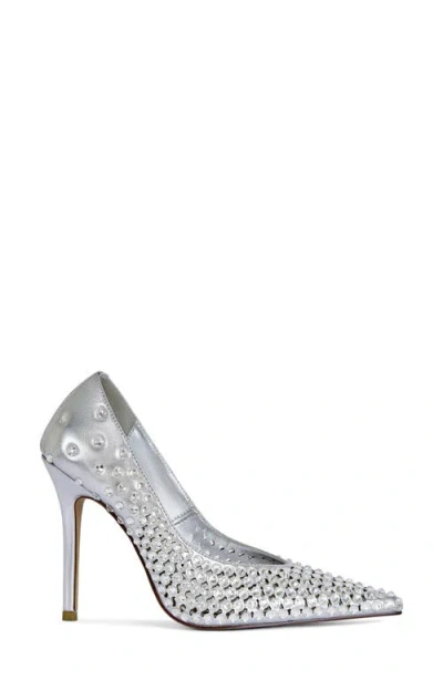 Azalea Wang Naos Crystal Pointed Toe Pump In Pattern