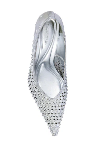 Azalea Wang Naos Crystal Pointed Toe Pump In Pattern