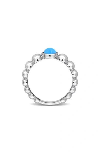 Delmar Created Turquoise Sterling Silver Band Ring In Turquoise