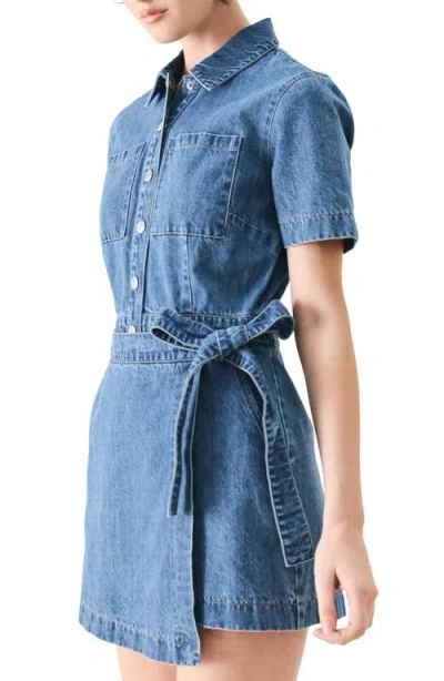 Freemarket Denim Romper In Blue
