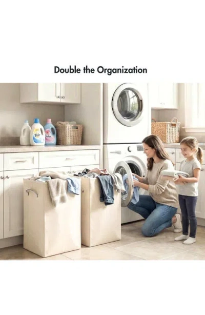 Kinetic 2-pack Foldable Laundry Bins In Neutral