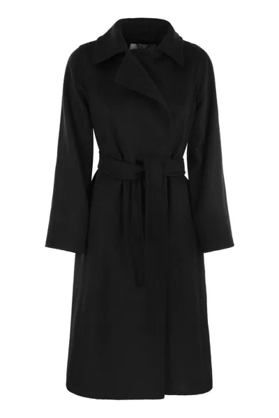 Max Mara Maxmara Manuela - Camel Coat In Black