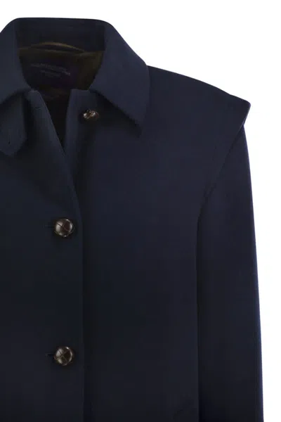 Weekend Max Mara Collared Long-sleeved Coat In Blue