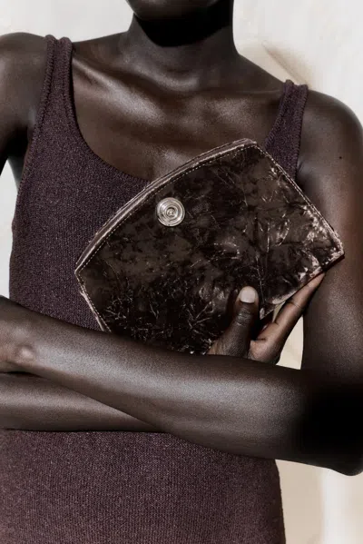 Liffner Mini Pushlock Clutch In Brown