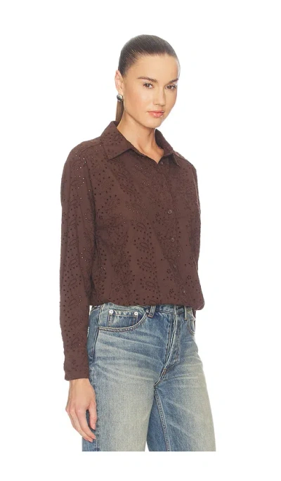 Bobi Fallon Button Up In Brown