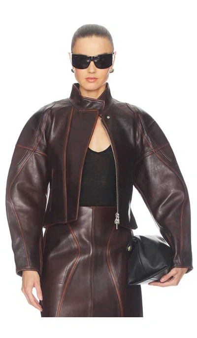 Helmut Lang Leather Saddle Jacket In Saddle
