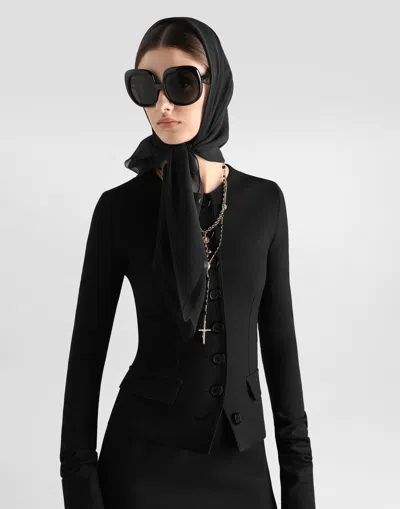 Dolce & Gabbana Wool Jacket In Black