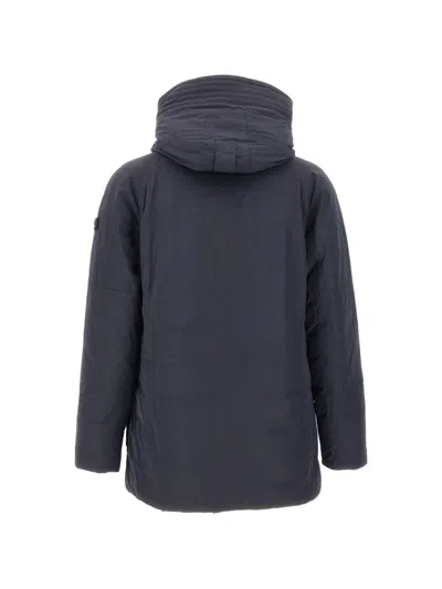Peuterey Long-sleeved Down Jacket In Blue