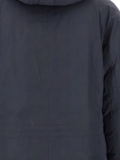 Peuterey Long-sleeved Down Jacket In Blue