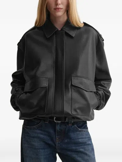 Arma Astra Leather Jacket In Black