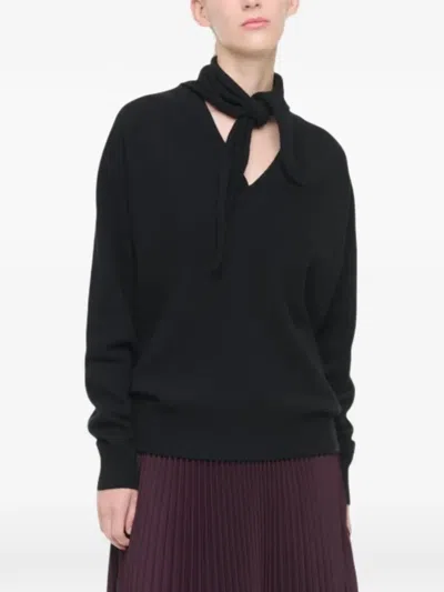 Plan C Shawl V-neck Sweater In Multi