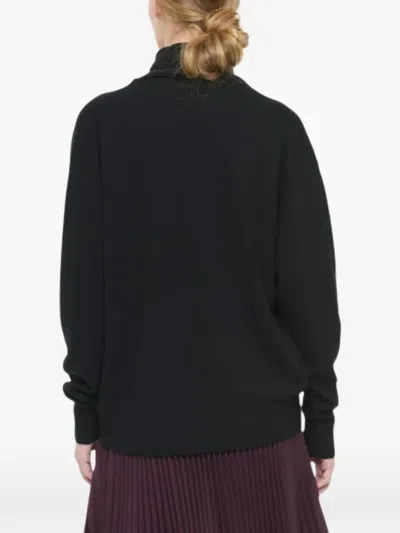 Plan C Shawl V-neck Sweater In Multi