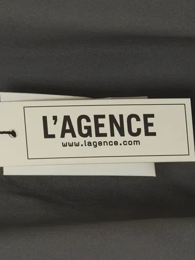 Pre-owned L'agence Pinstriped Double-breasted Blazer In Grey
