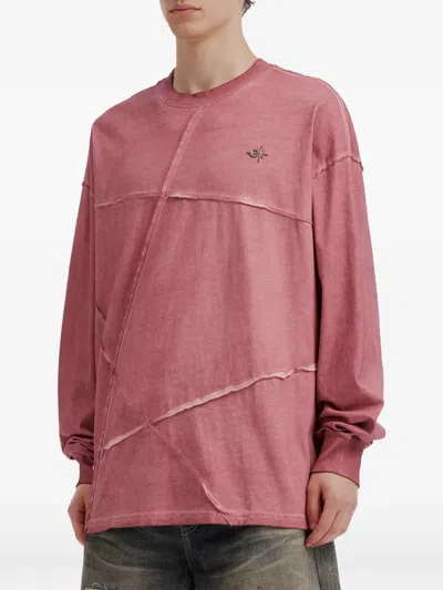 Five Cm Raw-edge Long-sleeve T-shirt In Multi