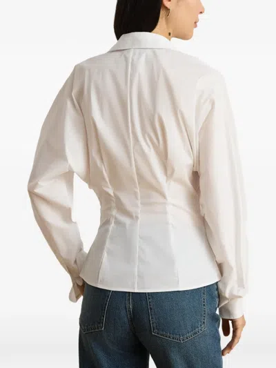 Ralph Lauren Devra Wrap-style Blouse In Neutral
