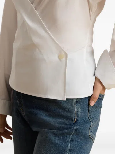 Ralph Lauren Devra Wrap-style Blouse In Neutral