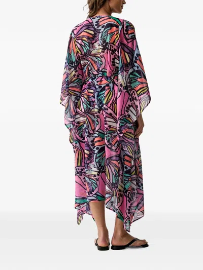 Kurt Geiger Butterfly-print Kaftan In Multi
