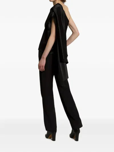 Alberta Ferretti One-shoulder Draped Blouse In Multi