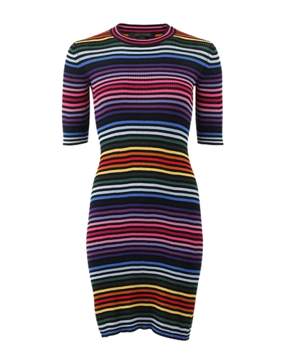 Shop Marc Jacobs Striped Dress In Blk-mult