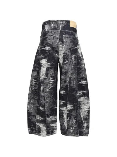 Taakk Abstract-pattern Panelled Jeans In Multi