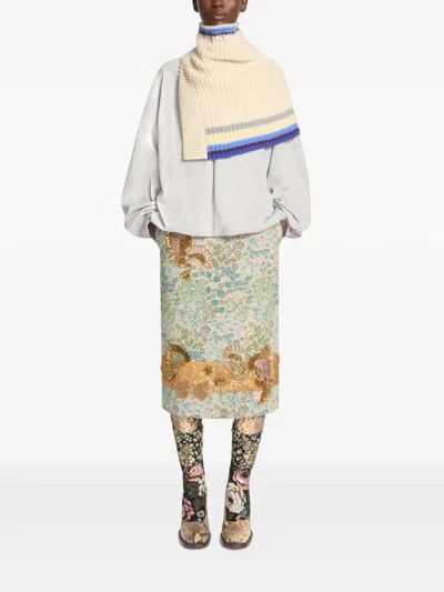 Dries Van Noten Wool Shawl Collar In Neutral