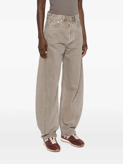 Agolde Luna Belt-loop Jeans In Brown