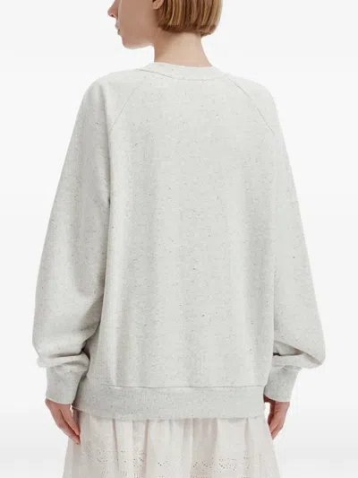 Chocoolate Bear-patch Long-sleeve Sweatshirt In Gray