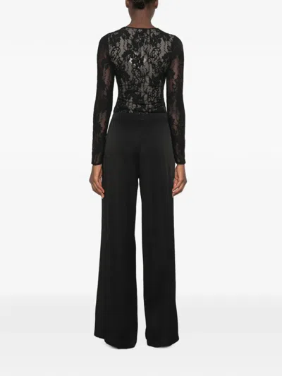 Zimmermann Lace-panelled Long-sleeve Bodysuit In Black