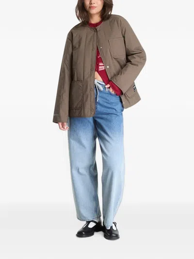 Samsoe & Samsoe Salexi Quilted Windstopper Jacket In Brown