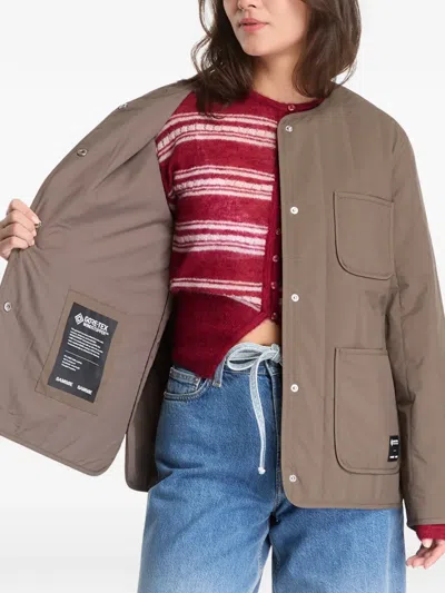 Samsoe & Samsoe Salexi Quilted Windstopper Jacket In Brown