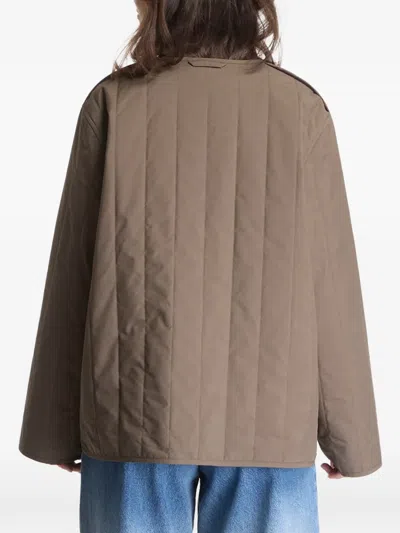 Samsoe & Samsoe Salexi Quilted Windstopper Jacket In Brown