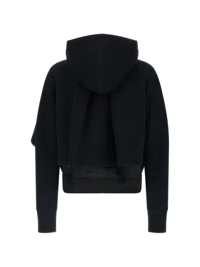 Sacai Sponge Double-layer Bomber Jacket In Black