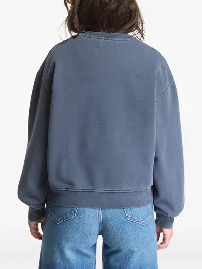 Samsoe & Samsoe Savan Logo-print Sweatshirt In Blue