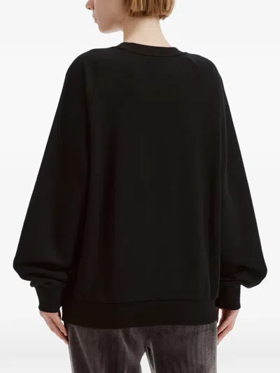 Chocoolate Bear-patch Long-sleeve Sweatshirt In Black