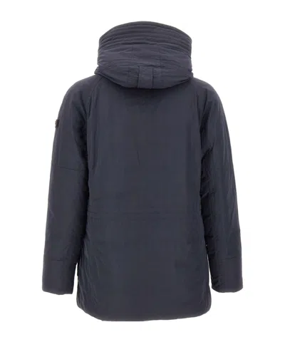 Peuterey Long-sleeved Down Jacket In Blue