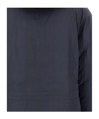 Peuterey Long-sleeved Down Jacket In Blue
