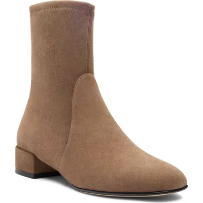 Stuart Weitzman Bacari Leather Bootie In Neutral