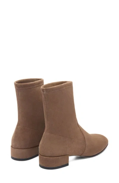 Stuart Weitzman Bacari Leather Bootie In Neutral