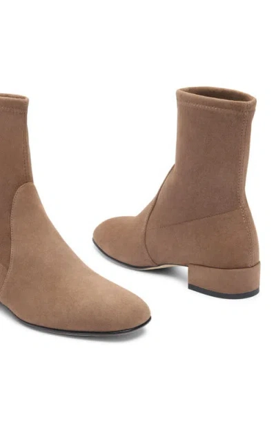 Stuart Weitzman Bacari Leather Bootie In Neutral