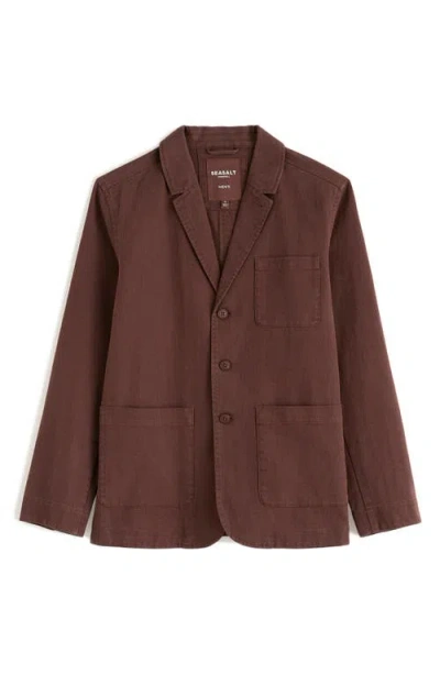 Seasalt Cornwall Tollgate Herringbone Jacket In Brown
