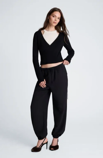 Kenneth Cole Pull On Drawstring Jogger Pant In Black