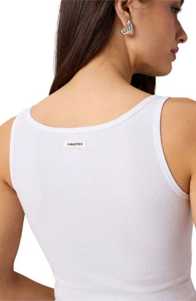 Fabletics Modal Rib Cropped Tank In White