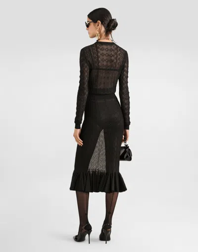 Dolce & Gabbana Pull-over En Dentelle In Black