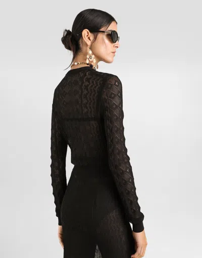 Dolce & Gabbana Pull-over En Dentelle In Black