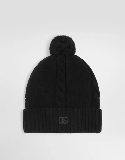 Dolce & Gabbana Bonnet En Maille In Black